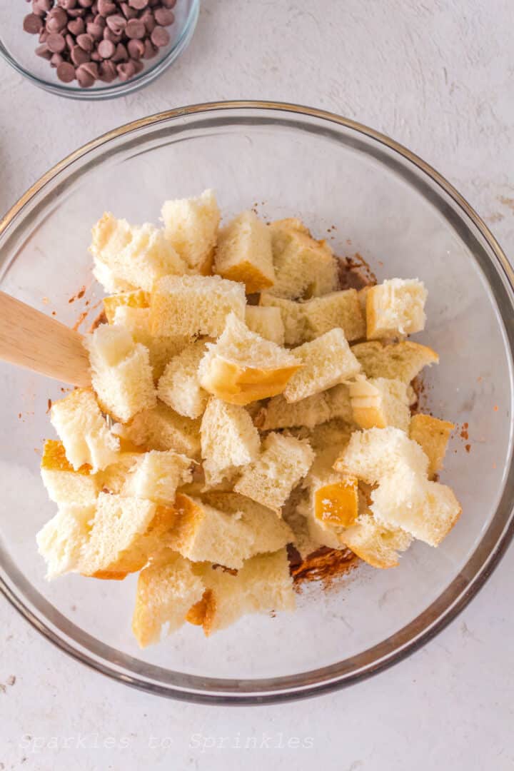 Ninja Foodi Chocolate French Toast Casserole Sparkles to Sprinkles