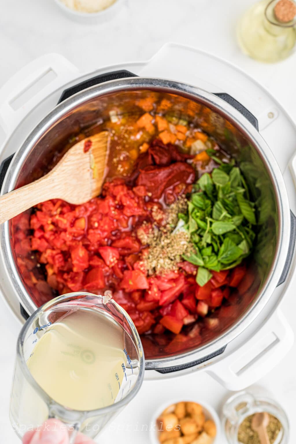Instant Pot Tomato Basil Soup Sparkles to Sprinkles