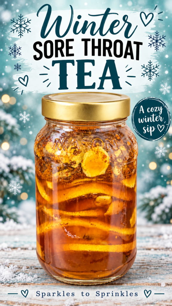 winter sore throat tea pin new