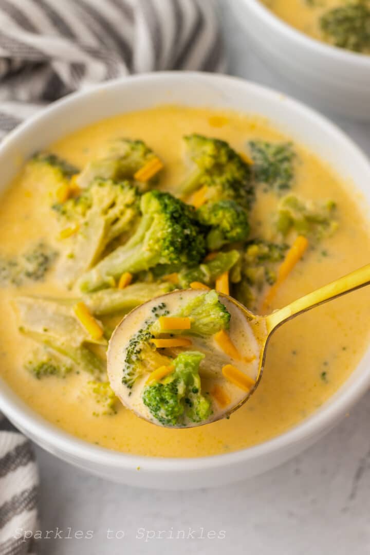 Easy Broccoli Cheese Soup - Sparkles to Sprinkles
