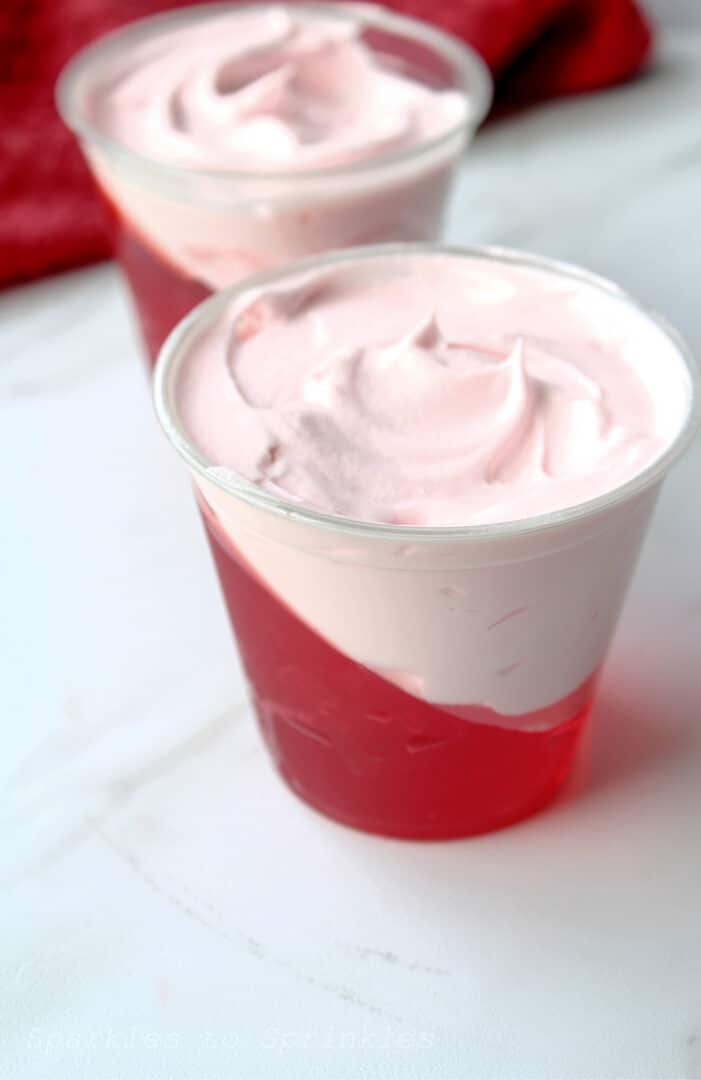 Valentine’s Day Jello Parfaits Sparkles to Sprinkles