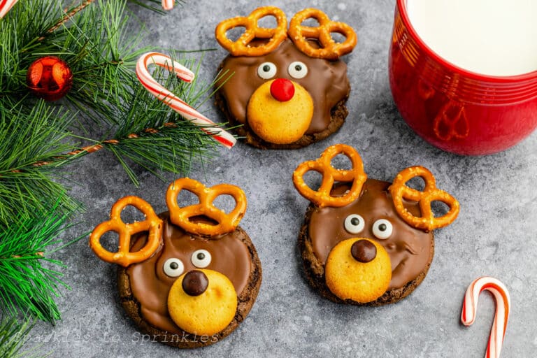 Reindeer Cake Mix Cookies