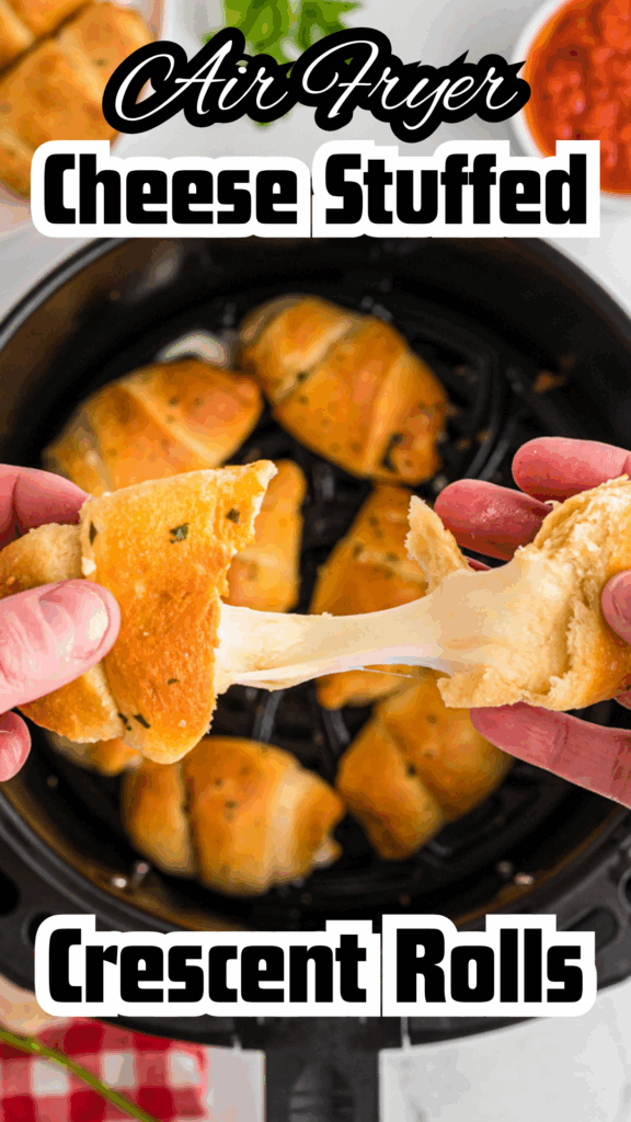 air fryer cheese stuffed crescent rolls long pin