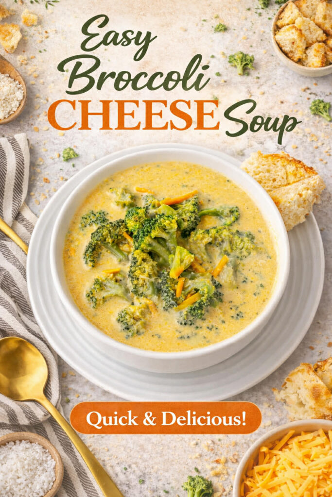 easy broccoli cheese soup pin new 1
