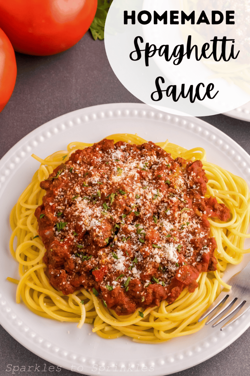 Homemade Spaghetti Sauce Recipe Sparkles to Sprinkles