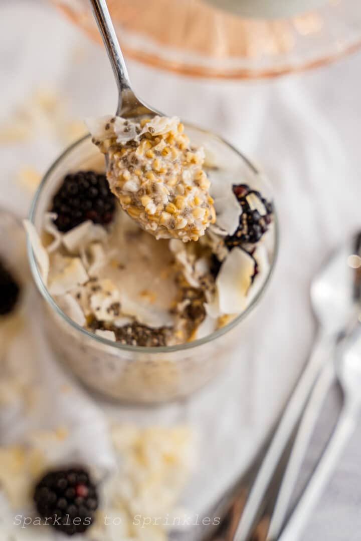 Overnight Steel Cut Oats Sparkles to Sprinkles
