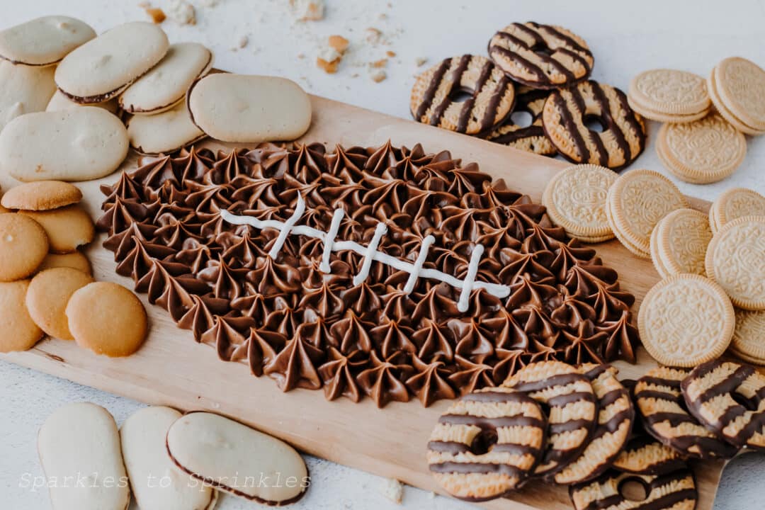 Super Bowl Buttercream Board Sparkles to Sprinkles