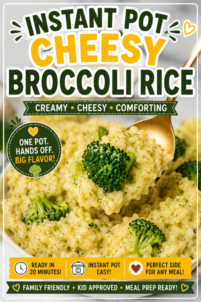 instant pot cheesy broccoli rice pin new