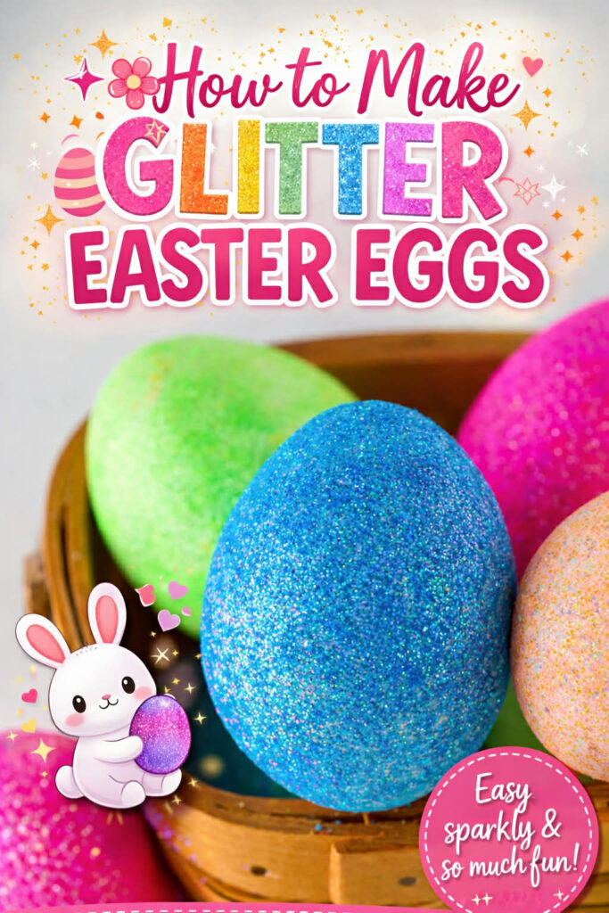 hw to make glitter easter eggs pin