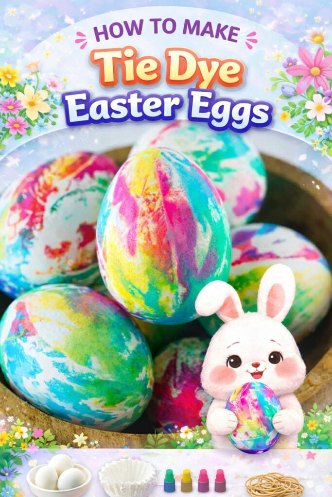 tie dye easter eggs pin