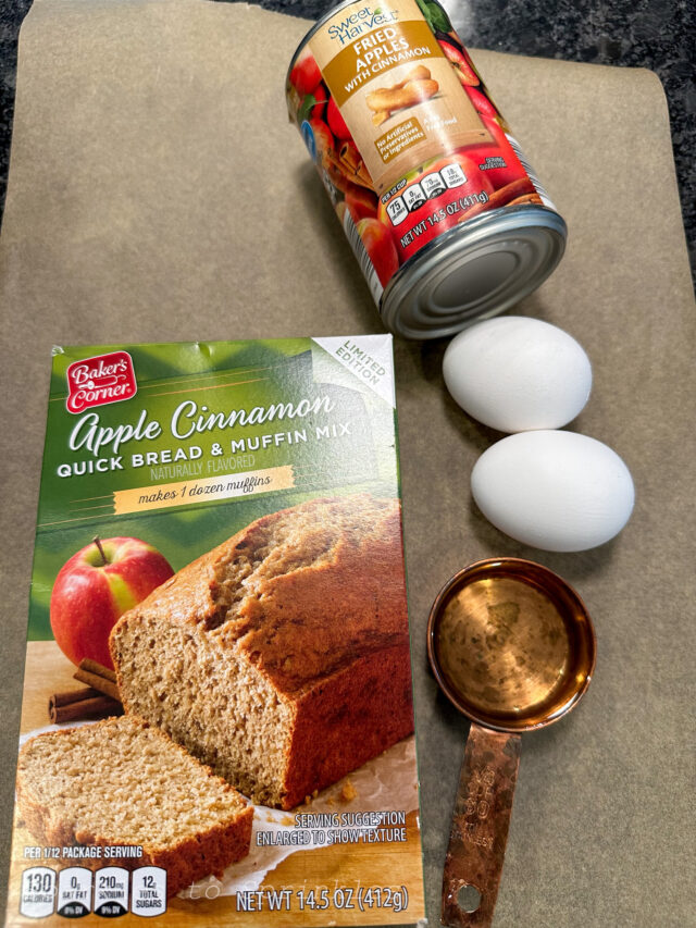 ALDI Apple Cinnamon Quick Bread with Fried Apples Sparkles to Sprinkles