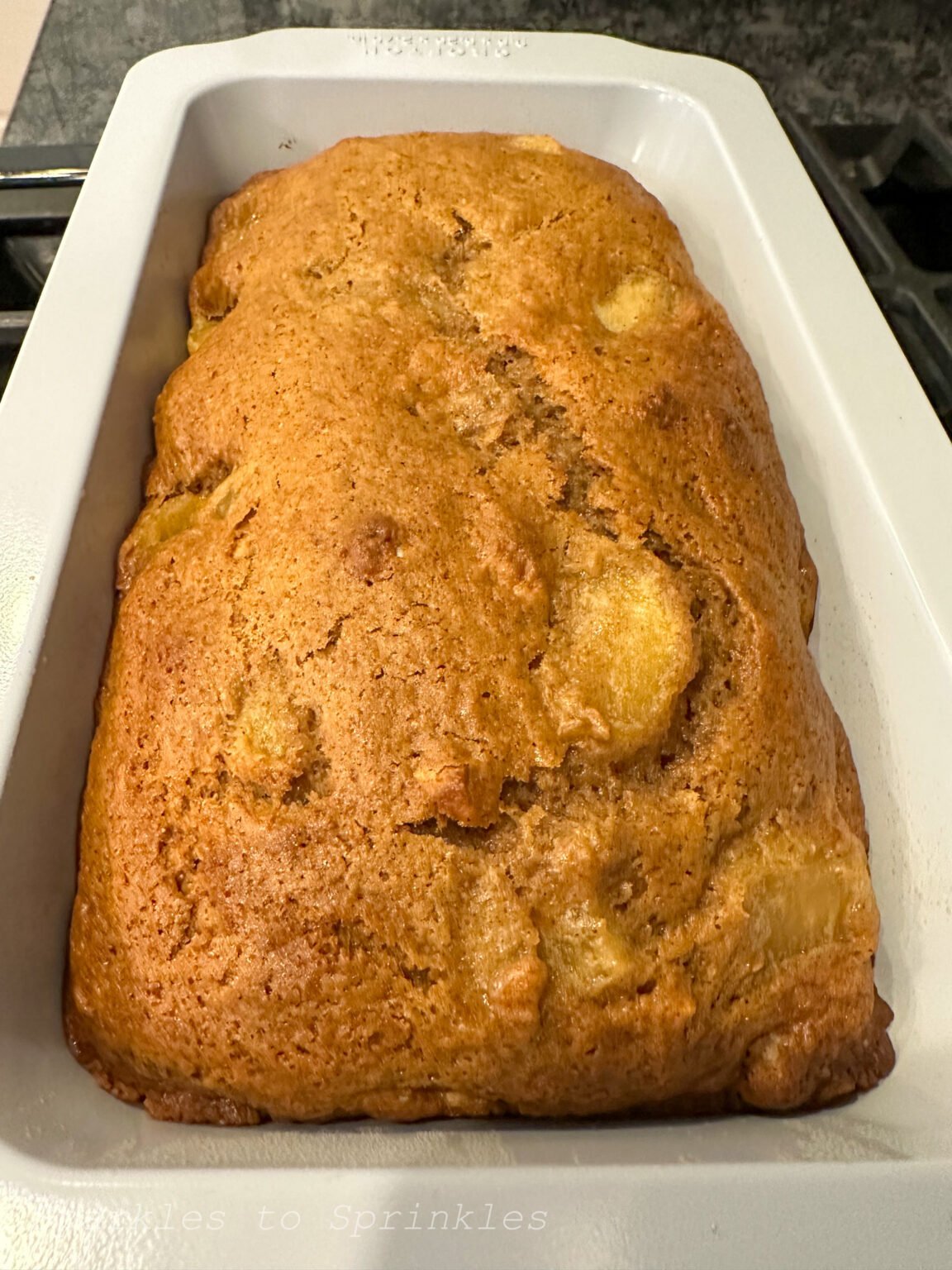 ALDI Apple Cinnamon Quick Bread with Fried Apples Sparkles to Sprinkles