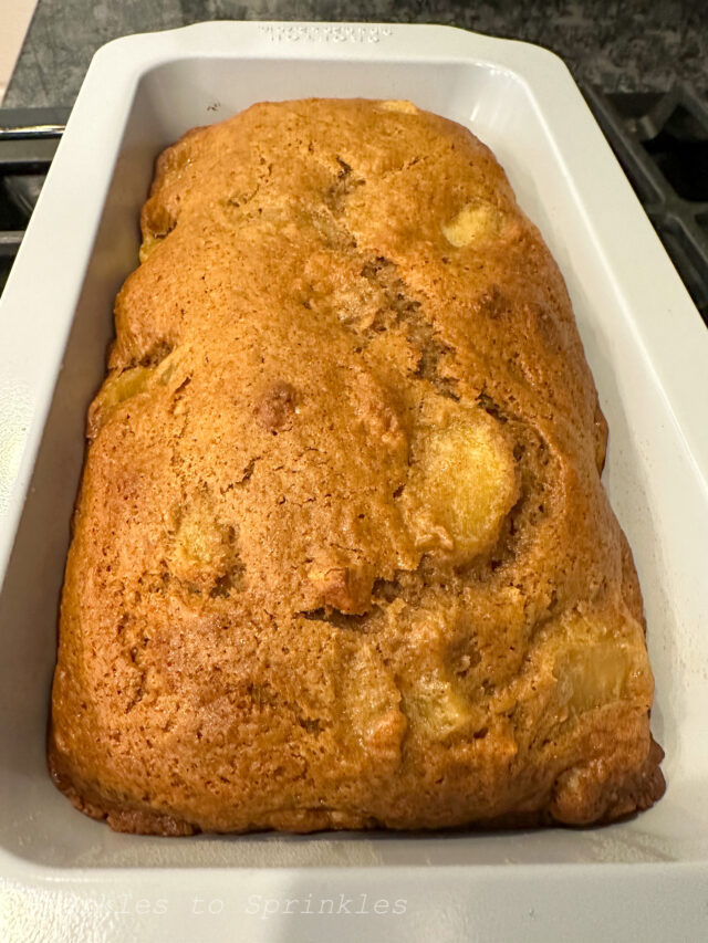 ALDI Apple Cinnamon Quick Bread with Fried Apples Sparkles to Sprinkles