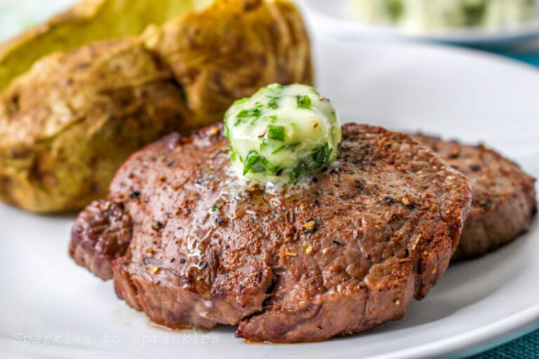 Air Fryer Steak and Garlic Butter Recipe