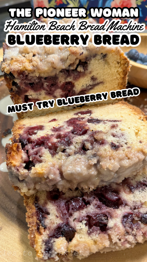 the pioneer woman hamilton beach bread machine blueberru bread long pin new 1