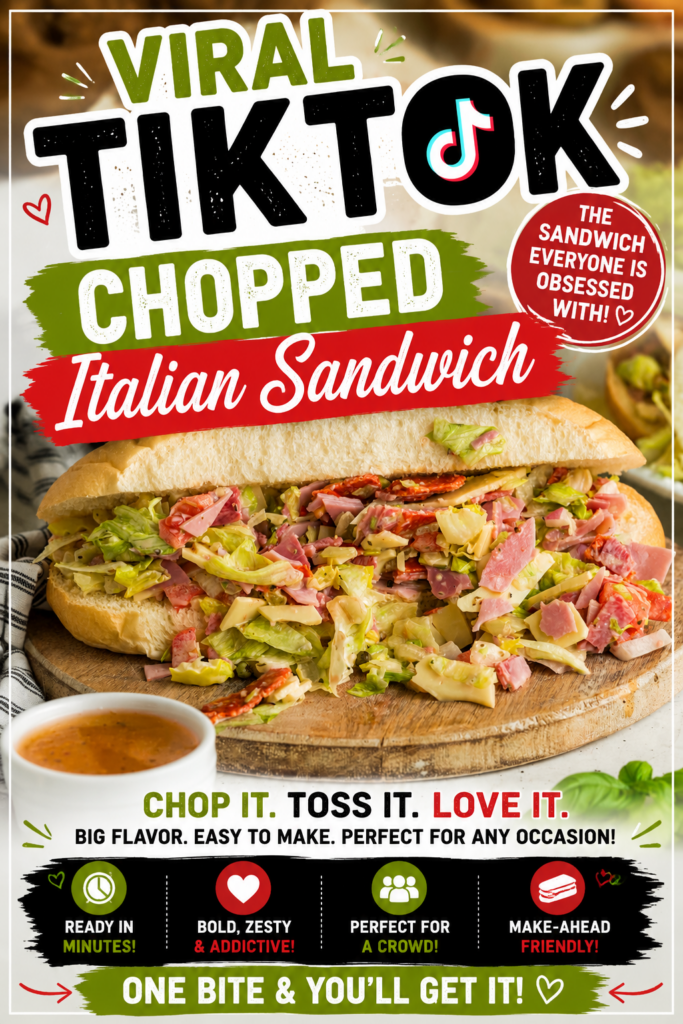 viral tiktok chopped italian sandwich pin new