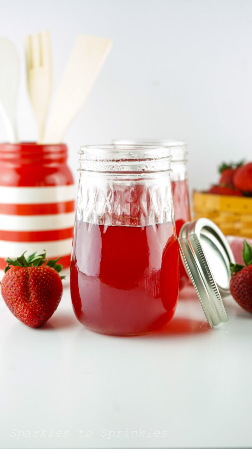 Strawberry Simple Syrup Sparkles to Sprinkles