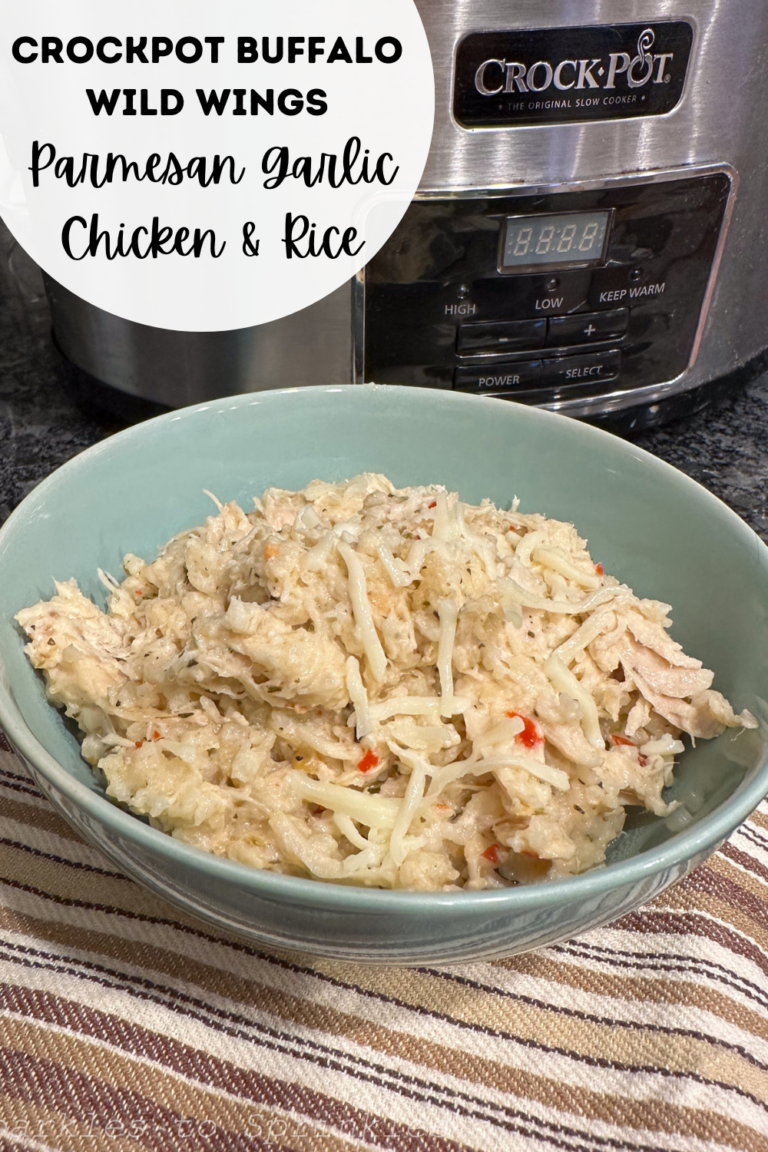 Crockpot Buffalo Wild Wings Parmesan Garlic Chicken & Rice Sparkles