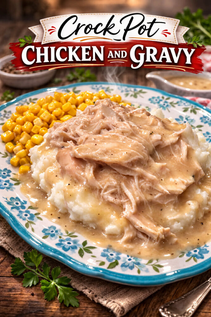 crockpot chicken and gravy pin new 2