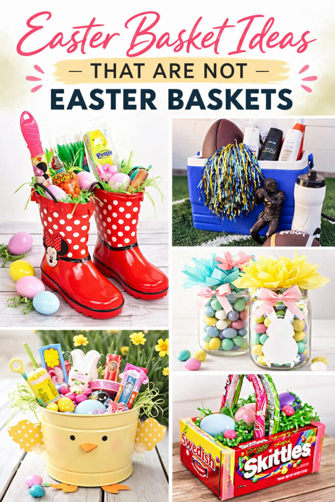 easter basket ideas that are not easter baskets pin. new