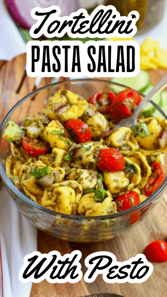 tortellini pasta salad with pesto long pin new