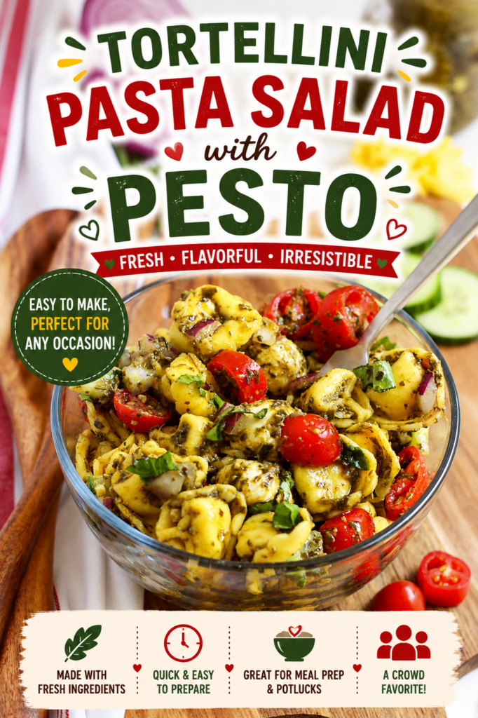 tortellini pasta salad with pesto