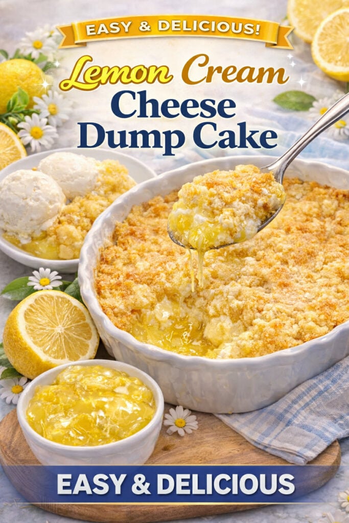 lemon cream cheese dump cake pin new 1