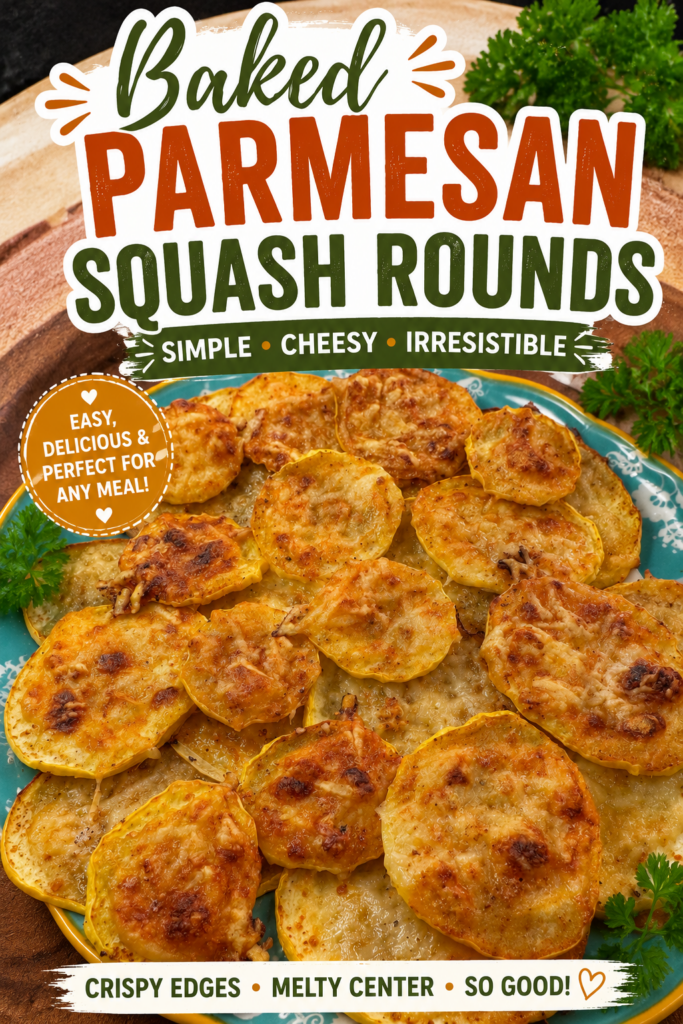 baked parmesan squash rounds pin new