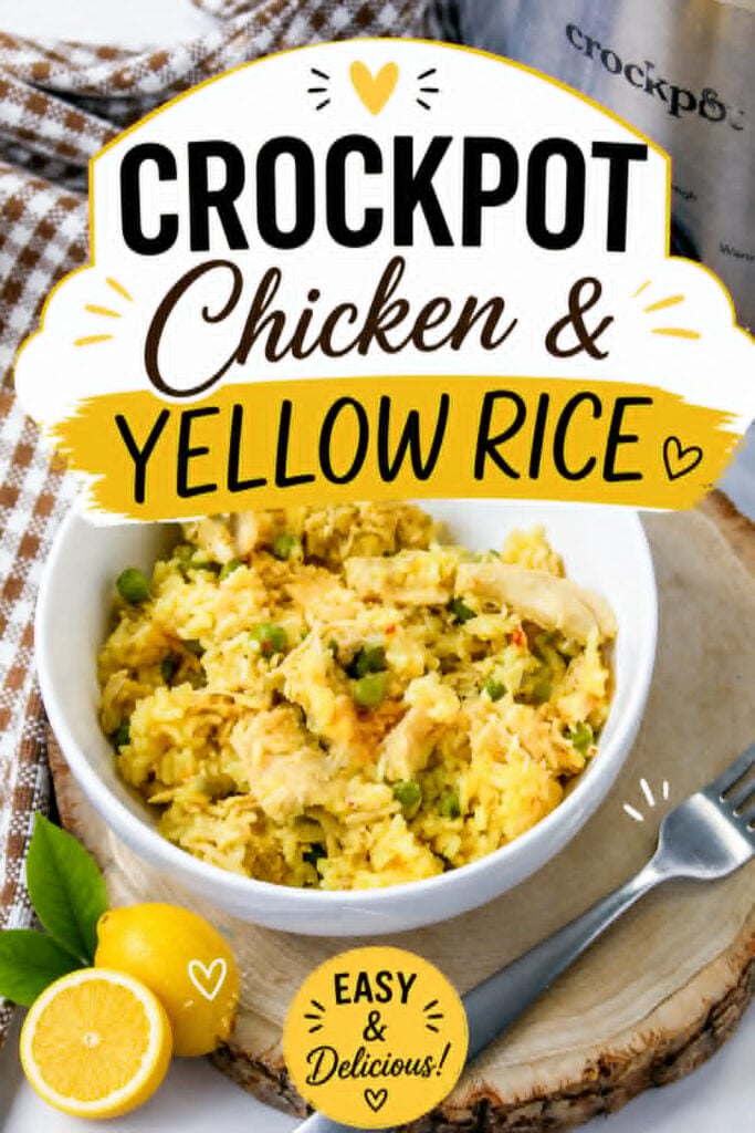 crockpot chicken and yellow rice pin new