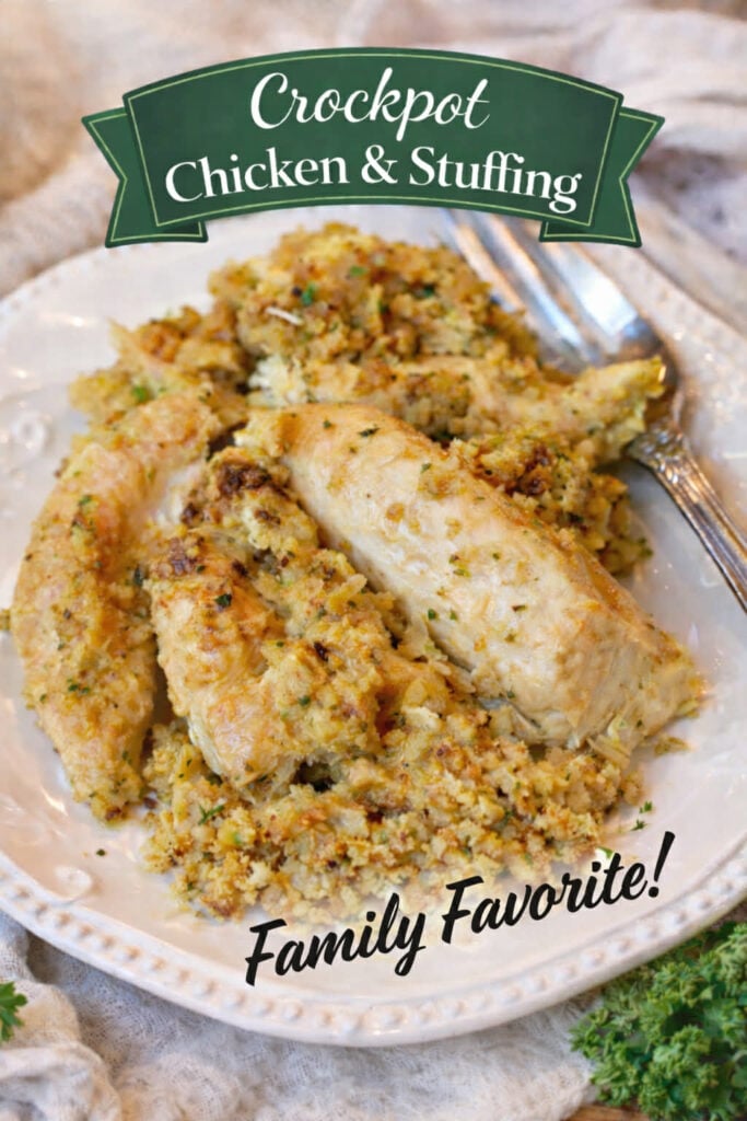 crockpot chicken and stuffing pin