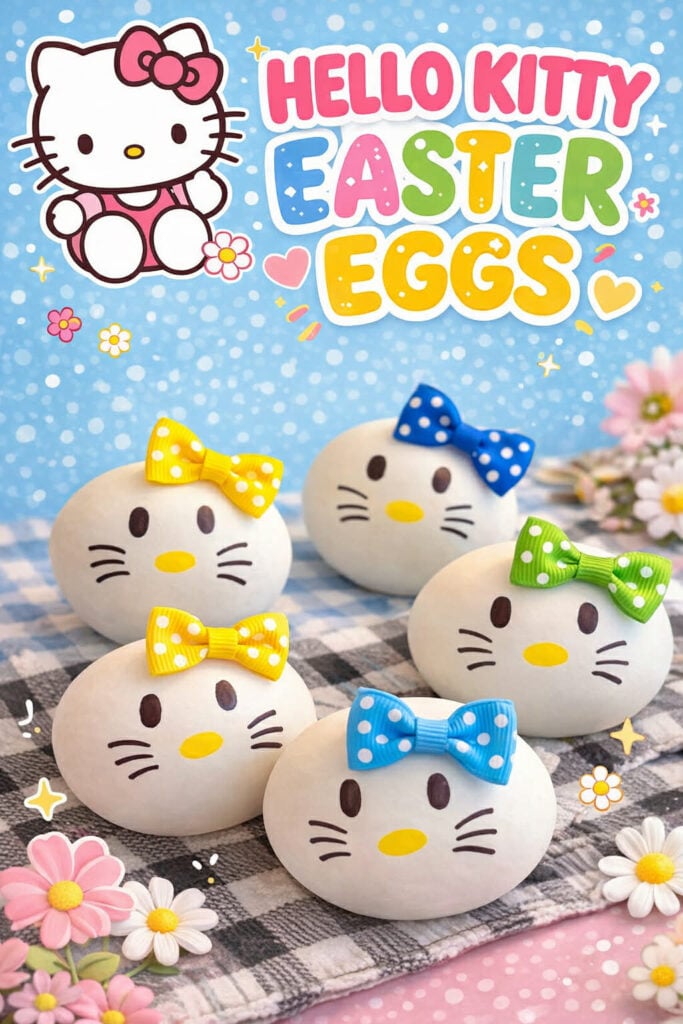 hello kitty easter eggs pin new