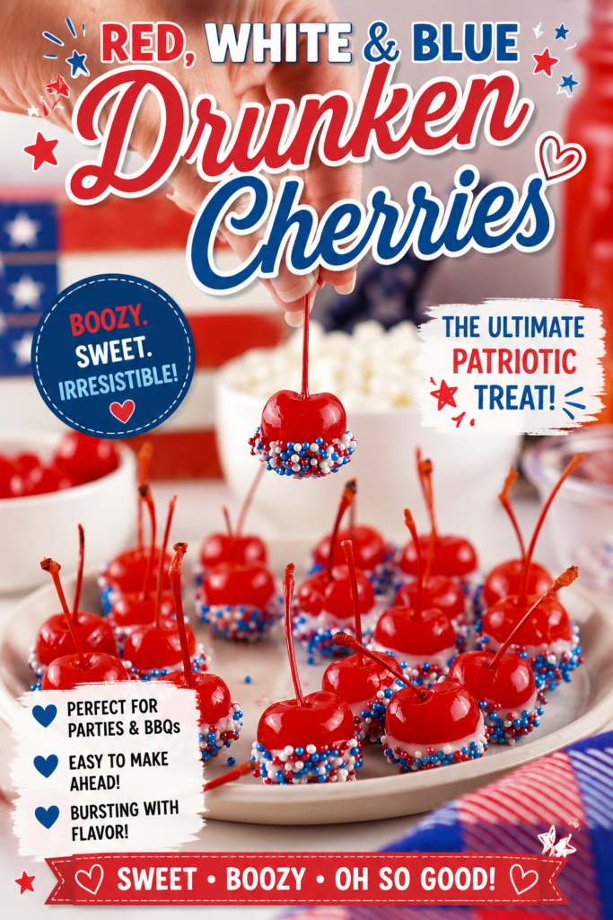 red white blue drunken cherries pin new