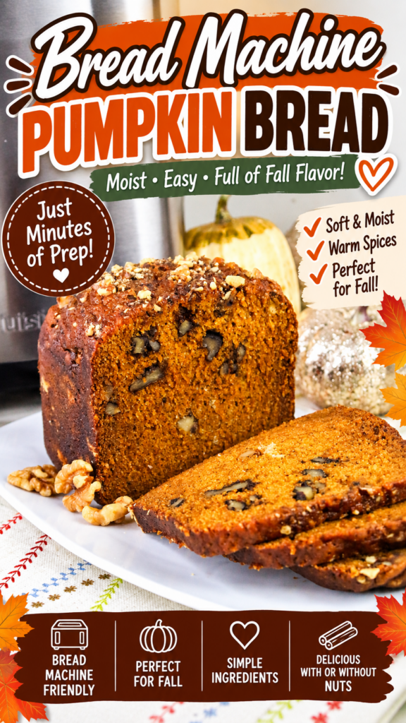 bread machine pumpkin bread pin new