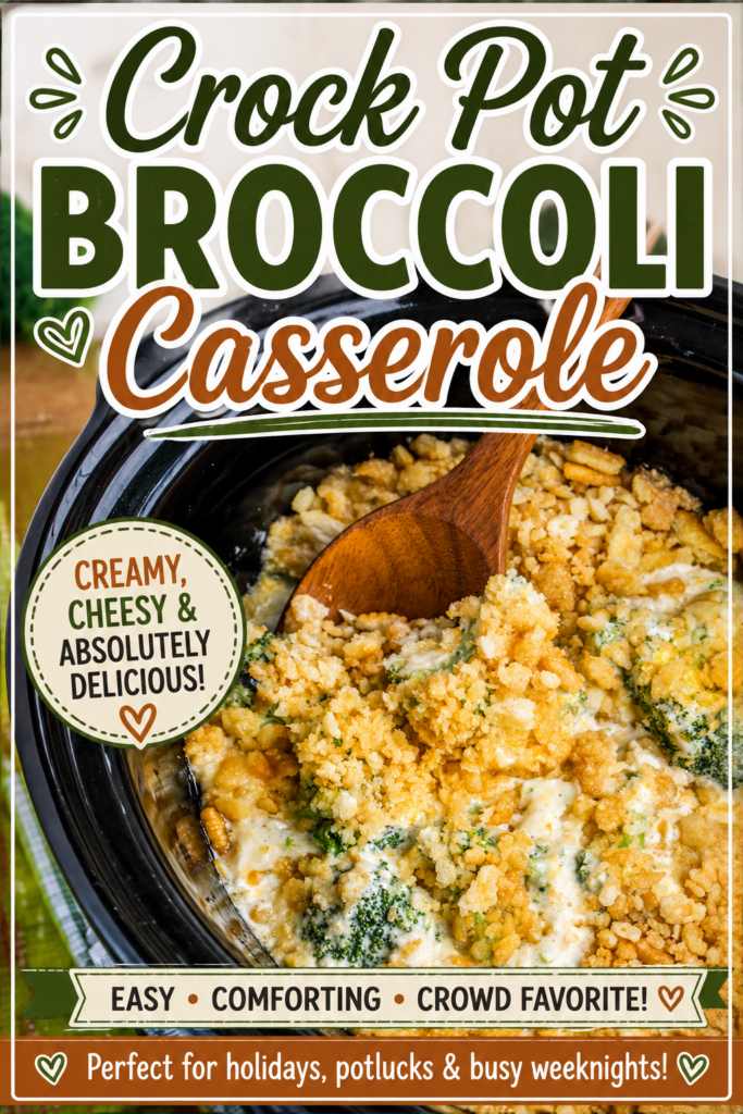 crockpot broccoli casserole pin