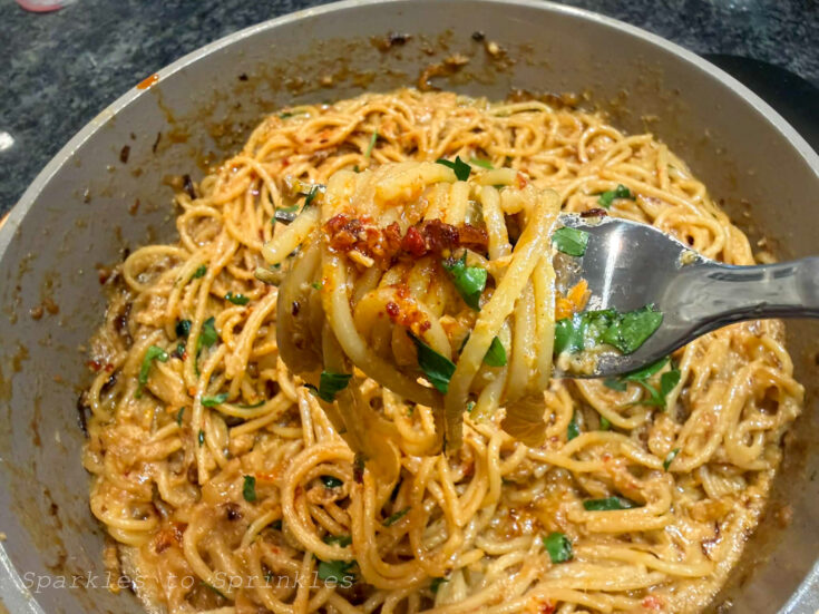 trader joes caramelized onion pasta