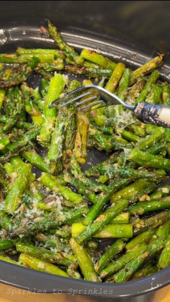 Air Fryer Honey Garlic Parmesan Asparagus