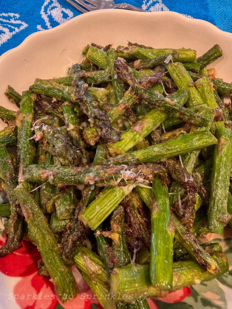 Air Fryer Honey Garlic Parmesan Asparagus