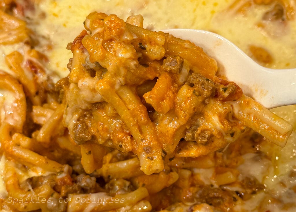 Trader Joe’s 5 Ingredient Garlic Marinara Pasta Bake