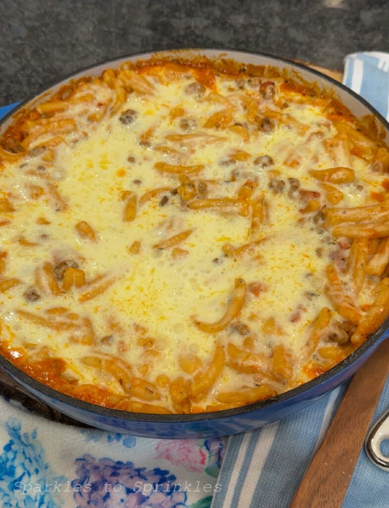 trader joes 5 ingredient garlic marinara pasta bake