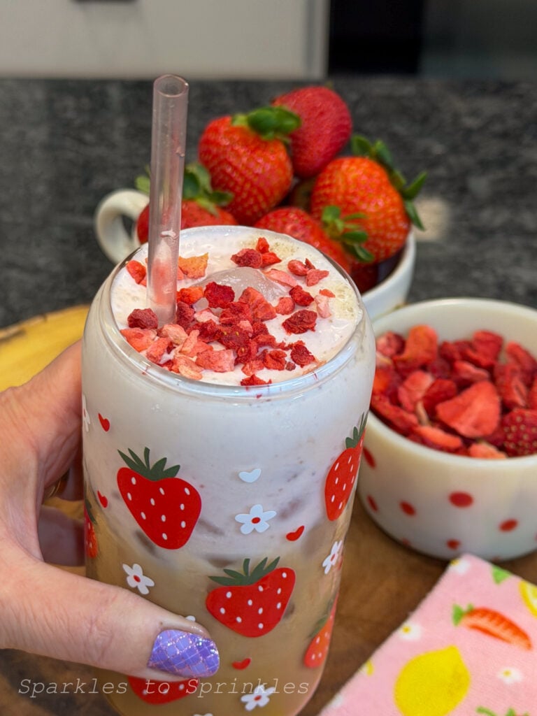 trader joes strawberry latte