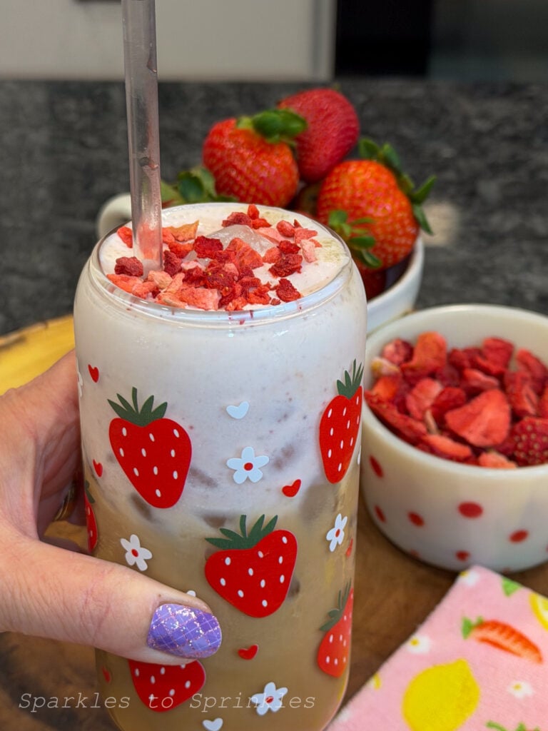 trader joes strawberry latte