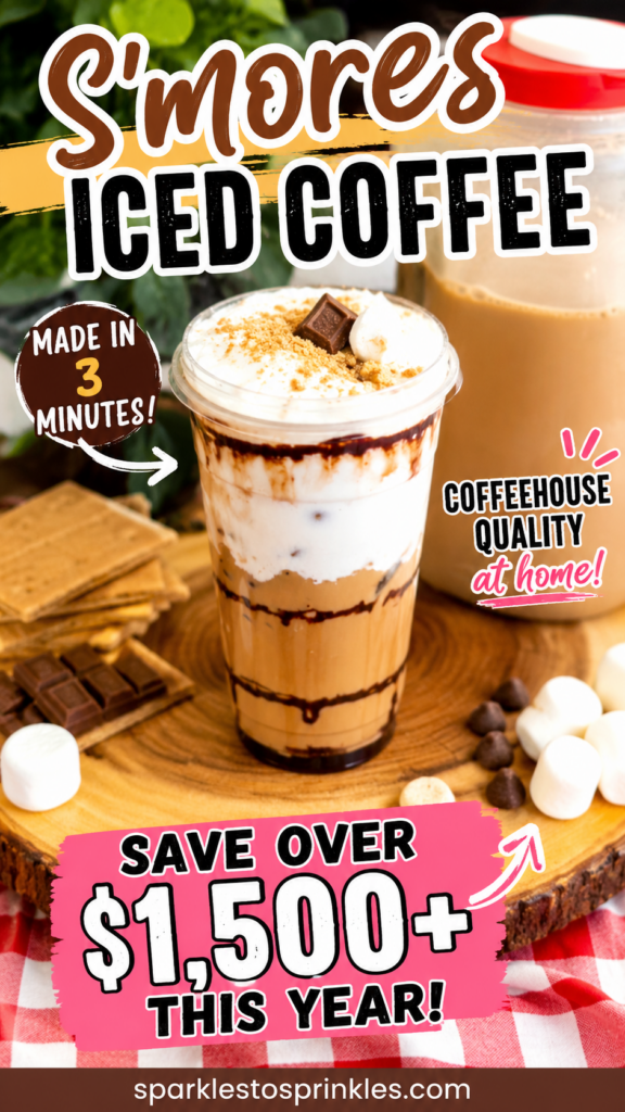 s'mores iced coffee pin