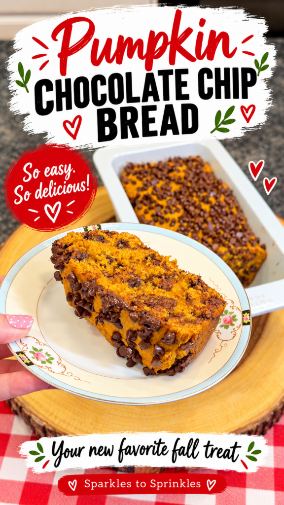 pumpkin chocolate chip bread pin